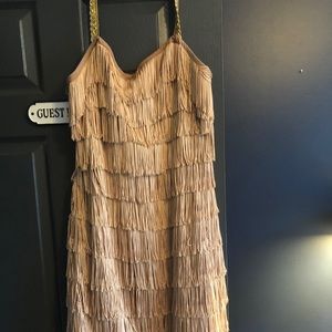 1920s inspired, handmade vintage fringe dress